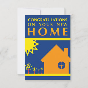 felicitaties voor uw nieuwe thuis ( zonnevormen ) kaart