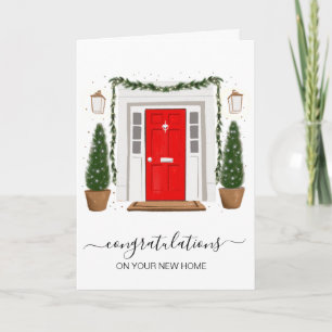 felicitaties voor uw nieuwe thuiskerst kaart