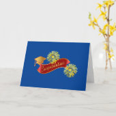 Félicitation ! Carte de voeux pour l'obtention du  (Fleur jaune)