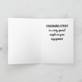 "FÉLICITATION POUR VOTRE FIANÇAILLES" CARTE (Intérieur)