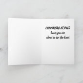 "FÉLICITATION POUR VOTRE FIANÇAILLES" CARTE (Intérieur)