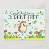 Félicitation ! Vous n'êtes pas endetté. Carte post (Devant)