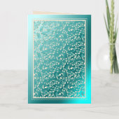 Félicitations à Damask Carte Turquoise (Dos)