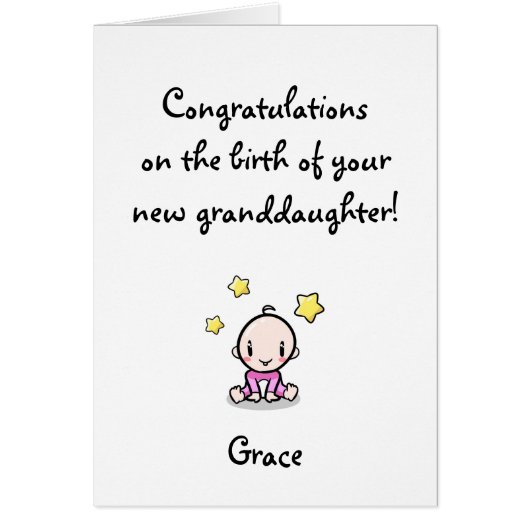 Félicitations À Grand-Fille, Grand-Parents, (Devant)