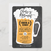 Félicitations à la bière de retraite Invitation de (Devant)