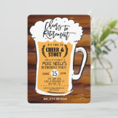 Félicitations à la bière de retraite Invitation de (Debout devant)