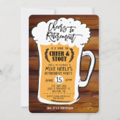 Félicitations à la bière de retraite Invitation de (Devant)