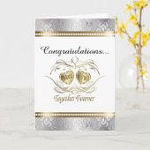 Félicitations à la carte de mariage de Monsieur et (Fleur jaune)