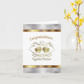 Félicitations à la carte de mariage de Monsieur et (Fleur jaune)