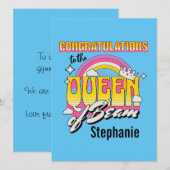 Félicitations à la carte Queen of Beam (Devant / Derrière)