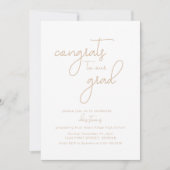 Félicitations à notre invitation de fête personnal (Devant)