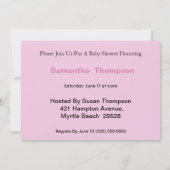 Félicitations à Stork Baby shower Invitation (Dos)