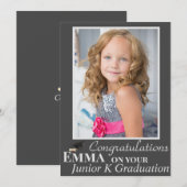 Félicitations à votre Carte photo JK Graduation (Devant / Derrière)