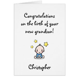 Félicitations À Votre Petit-Fils, Grand-Parents,