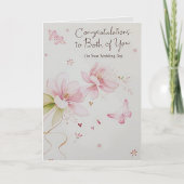 "Félicitations à vous deux" Mariage Note Card (Devant)