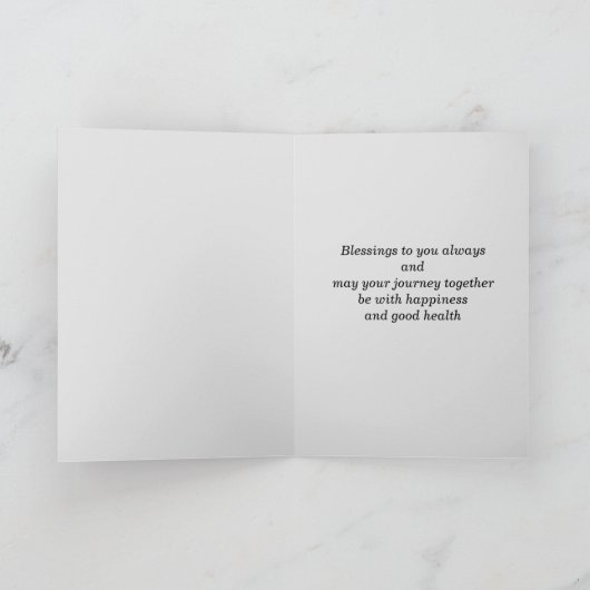 "Félicitations à vous deux" Mariage Note Card (Intérieur)