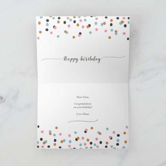 Félicitations Anniversaire Carte de Calligraphie C (Intérieur)