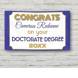 Félicitations au Doctorat ! Bannière personnalisée