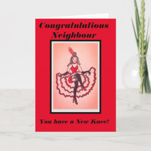 "Félicitations au voisin une nouvelle carte Knee