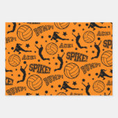 Félicitations au volleyball Envelopper des feuille (Devant)