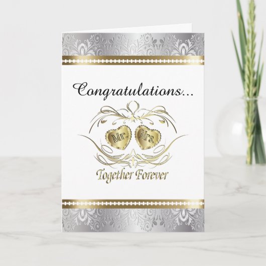 Félicitations aux époux Carte de mariage (Devant)