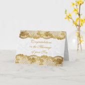 Félicitations aux parents de la mariée Carte de vo (Fleur jaune)