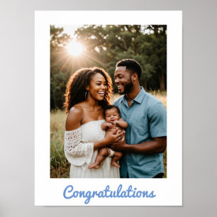 félicitations baby boy Poster