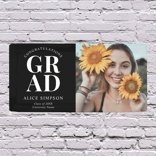 Félicitations Bannière Chic Photo Graduation