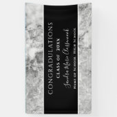 Félicitations Bannière de graduation en cristal no (Vertical)