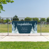 Félicitations Bannière de mariage hivernal (Insitu)