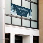 Félicitations Bannière de mariage hivernal (Bâtiment extérieur)