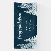 Félicitations Bannière de mariage hivernal (Verticale)