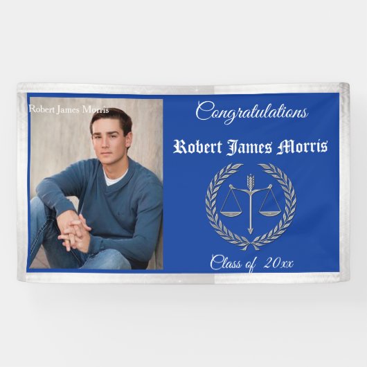 Félicitations Bannière des diplômés, Échelles de j (Horizontal)