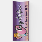 Félicitations : Bannière infirmière de l'école de  (Vertical)