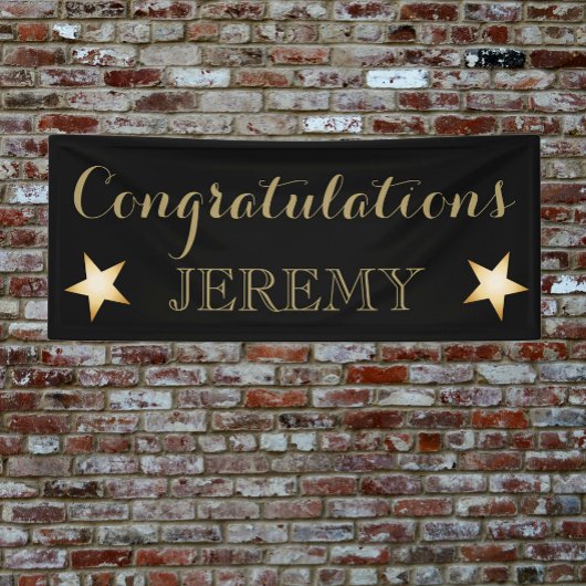 Félicitations bannière pour toute occasion étoiles