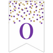 Félicitations Bannière Purple Gold Confetti (Deuxième drapeau)