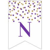 Félicitations Bannière Purple Gold Confetti (Troisième drapeau)