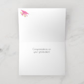 Félicitations Bannière rose pâle carte (Couchage intérieur)