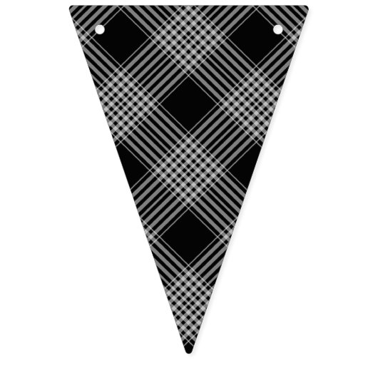 Félicitations Black Plaid Bannière Bunting (Deuxième drapeau)