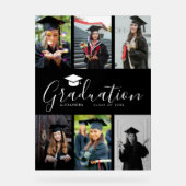Félicitations Black White Graduation 6 Photo (Recto)