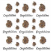 Félicitations Brown Géode Slice Sticker (Devant)