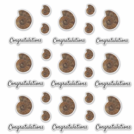 Félicitations Brown Géode Slice Sticker (Devant)