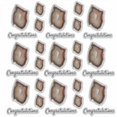 Félicitations Brown Géode Slice Sticker (Devant)