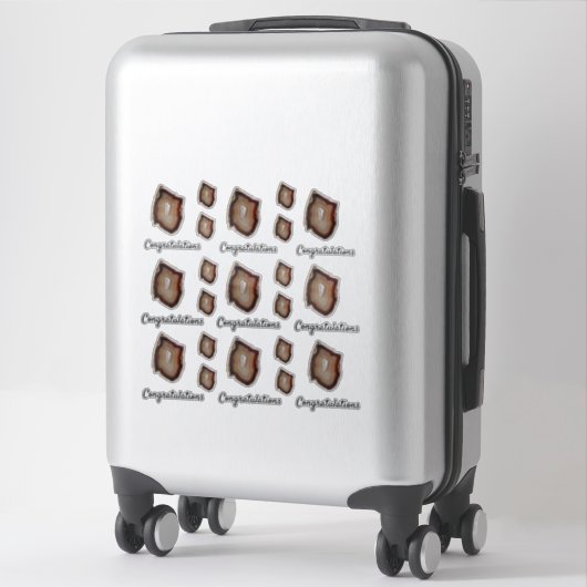 Félicitations Brown Géode Slice Sticker (Sur valise)