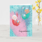 Félicitations, Carte bébé attendue (Fleur jaune)