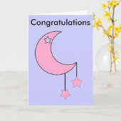 Félicitations carte bébé fille (Fleur jaune)