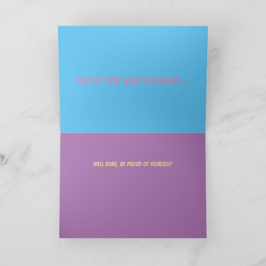 Félicitations, carte bien faite (Intérieur)