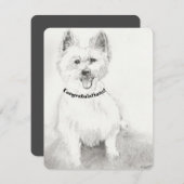 Félicitations carte blanche (Devant / Derrière)