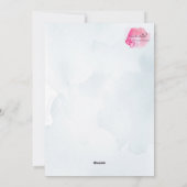 Félicitations Carte Bleue Aquarelle Bébé (Dos)