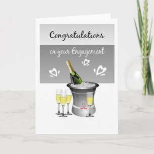 Félicitations Carte Champagne Pour Couple Engagé